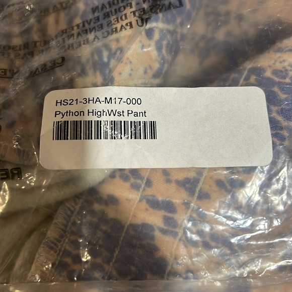 NWT Sundry by Anthropologie python high waisted pant. Size 4 (xl) Retails $138. - Picture 4 of 5